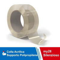 Nastro Adesivo Pacchi da Imballaggio - 50x132 Silenzioso Nastro da Imballo Trasparente