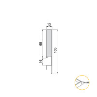 Cassetto esterno Concept 30 kg altezza 105 mm, profondità 300, Verniciato bianco, Acciaio, 1 u