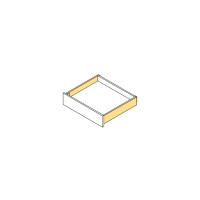 Cassetto esterno Concept 30 kg altezza 105 mm, profondità 300, Verniciato bianco, Acciaio, 1 u