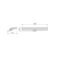 Faretto LED per specchio da bagno Aries (AC 230V 50Hz), 7 W, Cromato brillo, Tecnoplastica e Alluminio