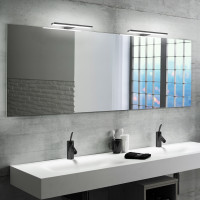 Faretto LED per specchio da bagno Leo (AC 230V 50Hz), 6 W, Verniciato nero, Tecnoplastica