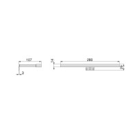 Faretto LED per specchio da bagno Leo (AC 230V 50Hz), 6 W, Verniciato nero, Tecnoplastica