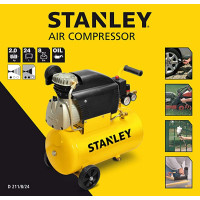 Stanley D211/8/24 Compressore 24 Litri 2Hp, 230 V, Giallo, 24 Kg