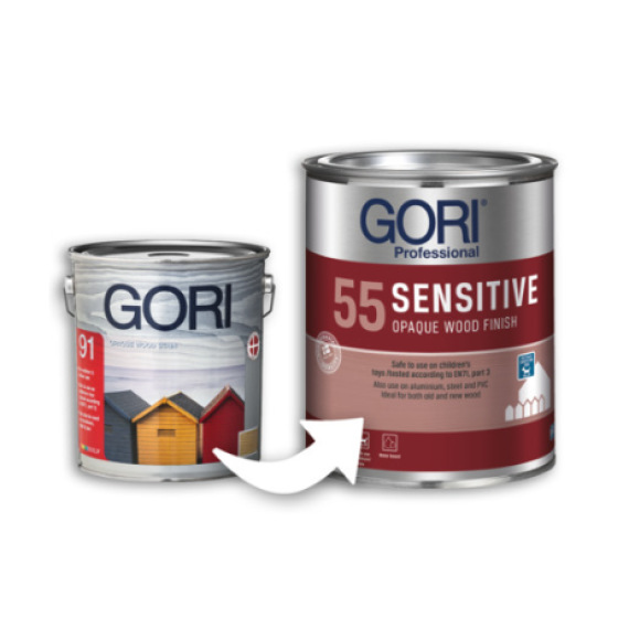GORI 91 / 55 SENSITIVE Finitura coprente per legno  Superior