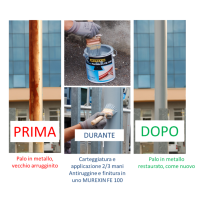 MUREXIN FE 100 Ferabrin antiruggine e finitura in uno - Colore Bianco