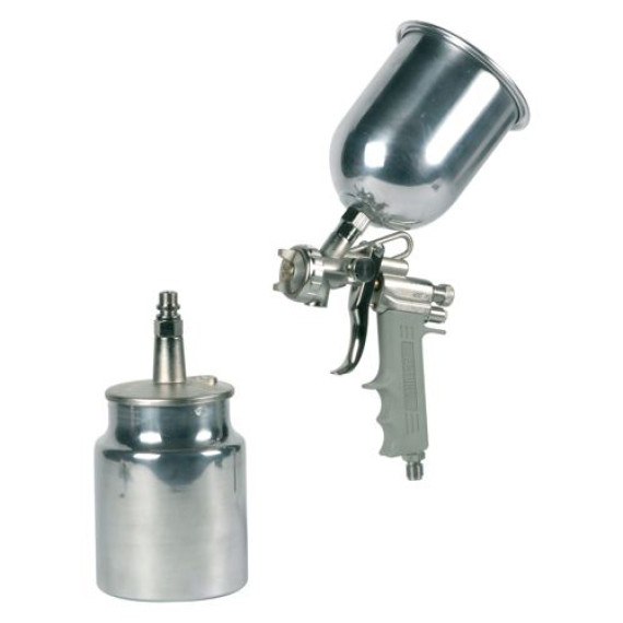 ASTGE70018 - Aerografo Convenzionale A Bassa Pressione Con Due Serbatoi In Alluminio Superiore Ed Inferiore - Ugello Ø 1,8 Mm