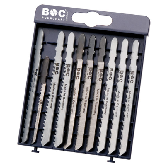 BOC19901330010 - Assortimento Lame Per Seghetti Per Legno E Plastica - 10 Pezzi
