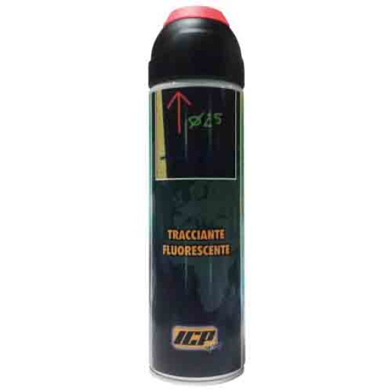 ICP141513TF - Tracciatore Vernice Spray Per Tracciature Provvisorie Rosso Fluorescente - Confezione da 6 pz