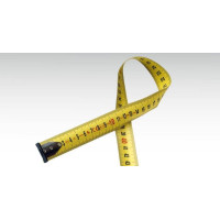 STB17747 - Flessometro 10 m 27 mm, mod. BM 40, ABS, clip metallica, nastro giallo con vernice in poliammide, Classe II, scala graduata su entrambi i lati